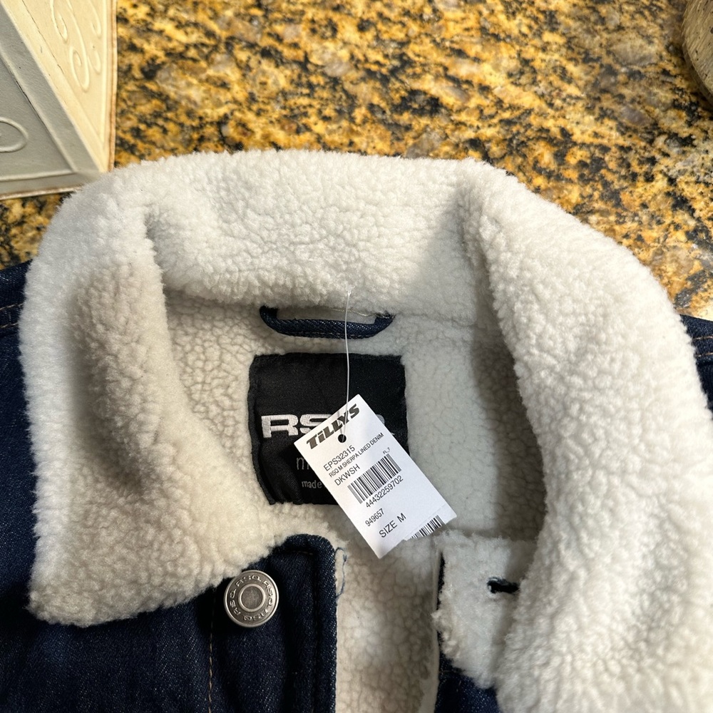NWT RSQ brand trucker shearling denim jacket from Tilly’s